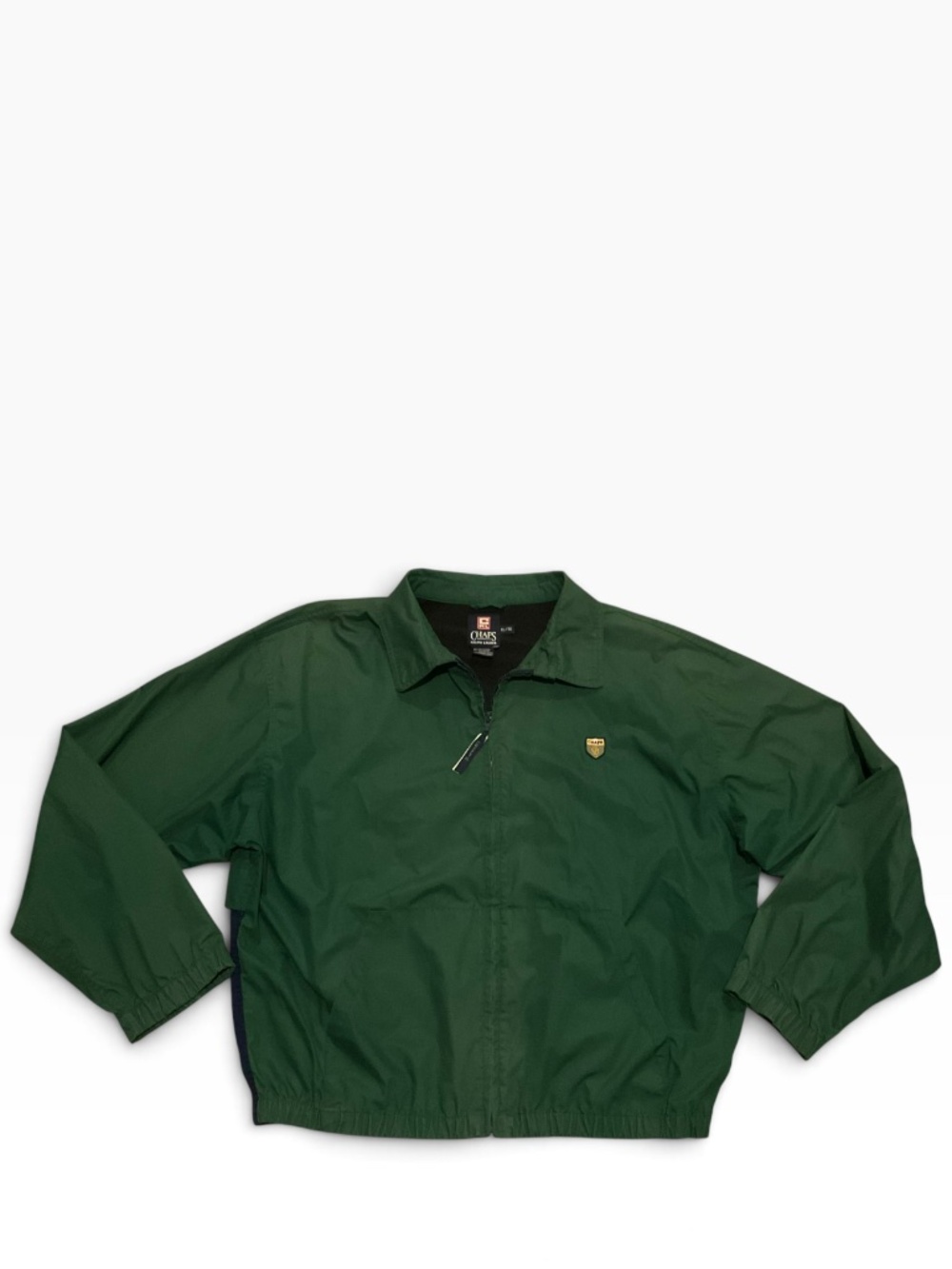 Vintage Chaps Ralph Lauren Harrington Jacket Size XL/TG Green Logo Windbreaker